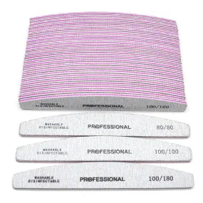 Precision Nail Files Kit: Professional Dual Grit Manicure Tools
