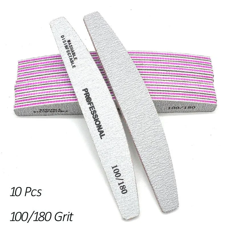 Precision Nail Files Kit: Professional Dual Grit Manicure Tools