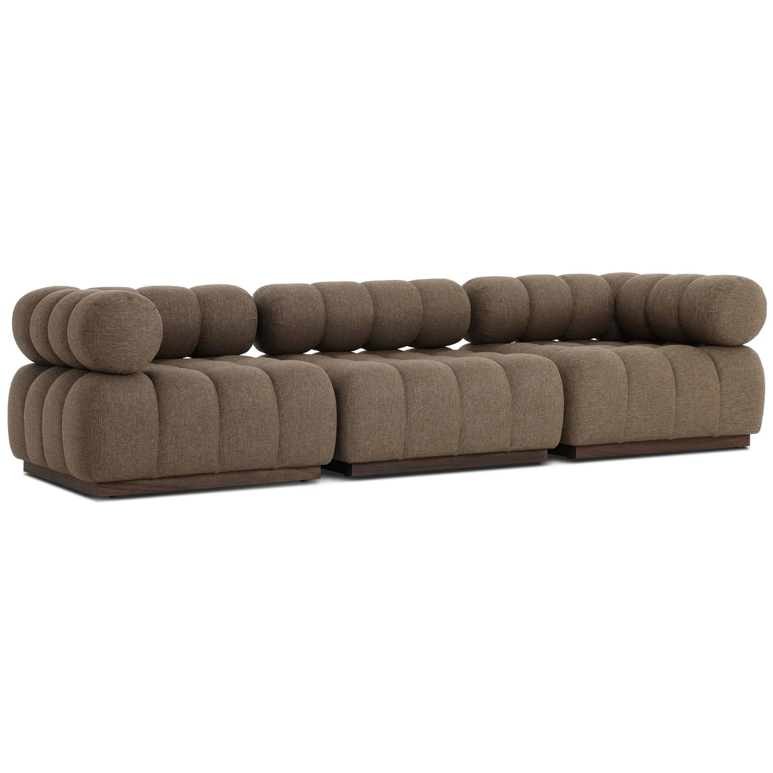 Roma 3 Piece Outdoor Sofa, Ellor Brown