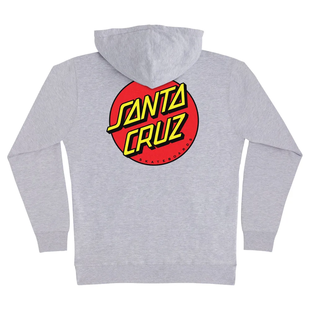Santa Cruz Classic Dot Youth P/O Hoodie Grey Heather
