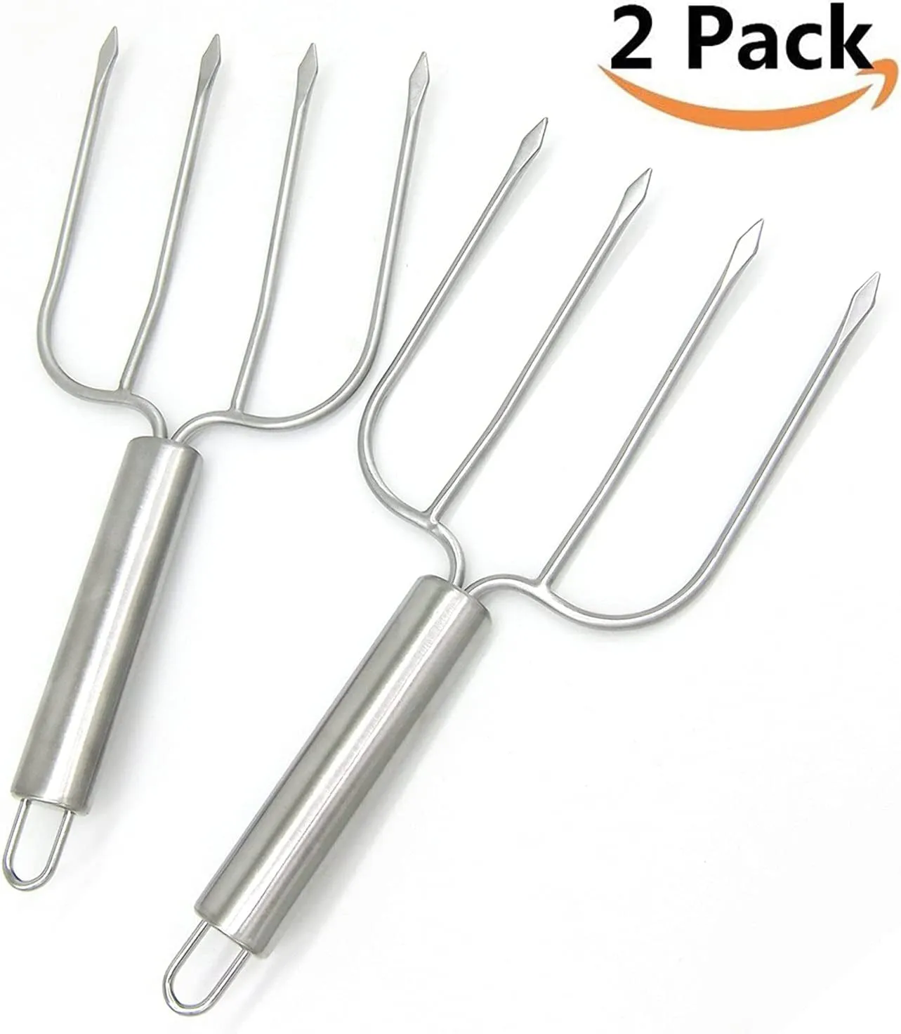 Set Of 2 Stainless Steel Turkey, Roast Or Ham Lifters