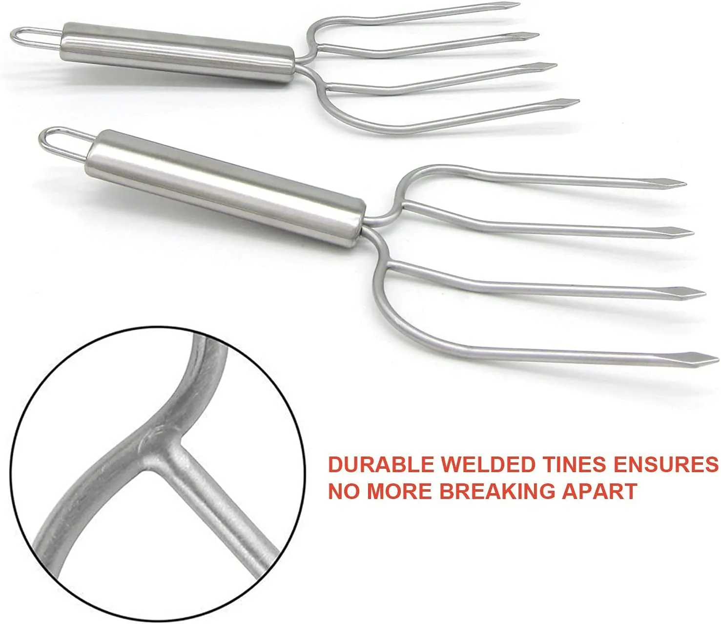 Set Of 2 Stainless Steel Turkey, Roast Or Ham Lifters