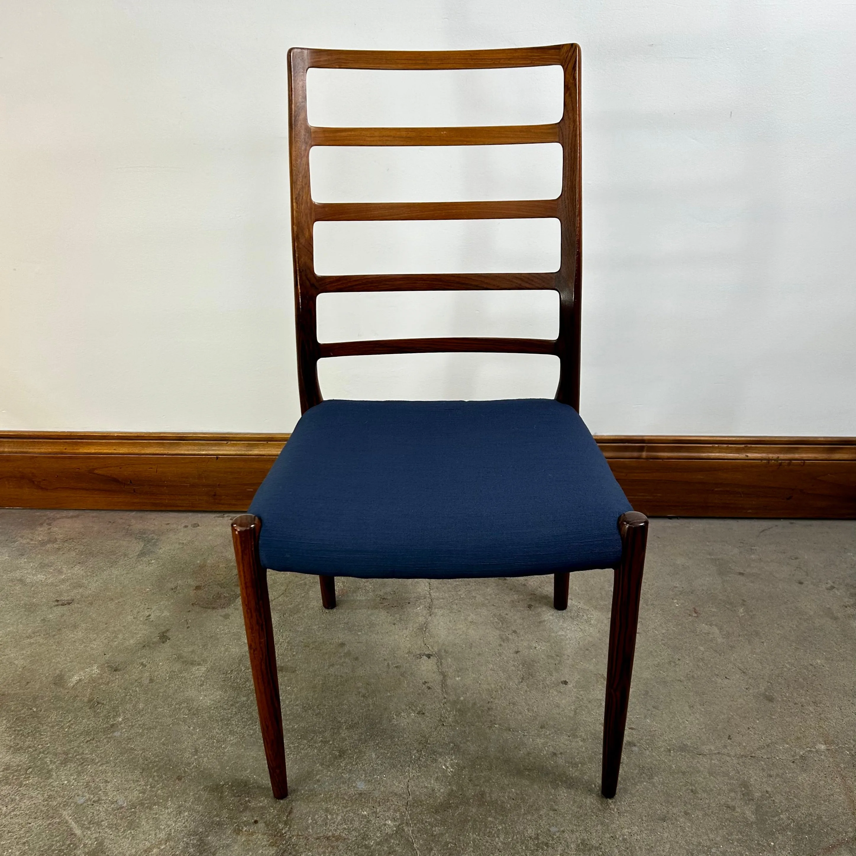 Teak Dining or Accent Chair, Vintage, Upholstered Seat