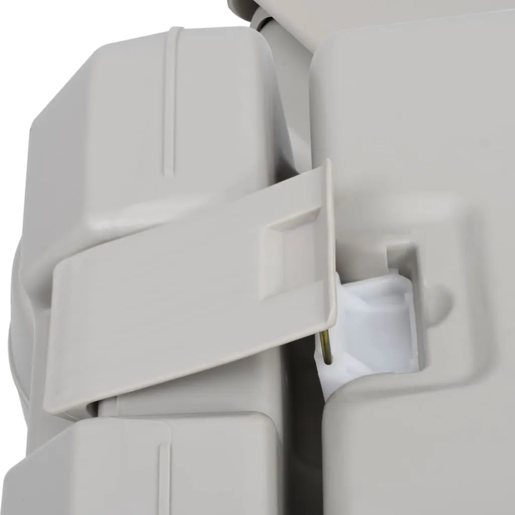 vidaXL Portable Camping Toilet Gray 2.6 2.6 gal