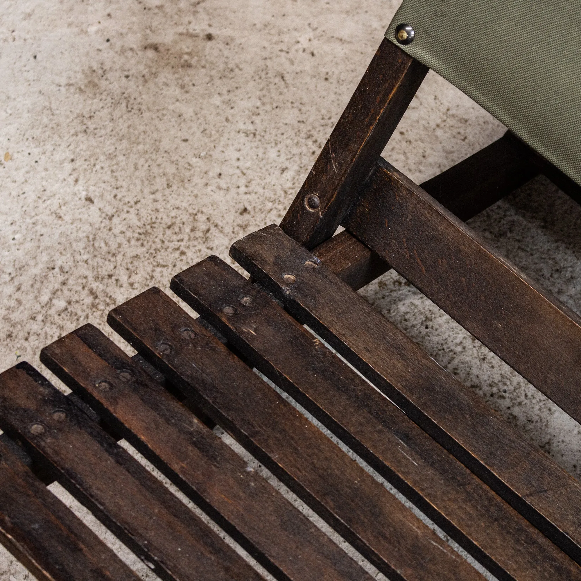 Vintage Wood / Canvas Folding Fishing Chair