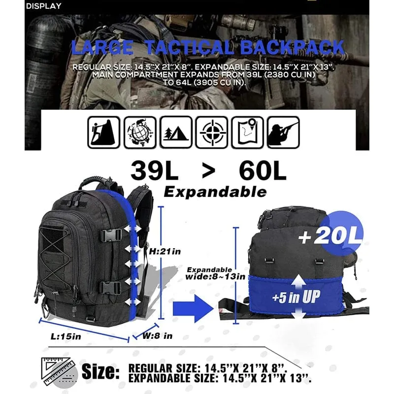 Waterproof  60L Tactical Backpack