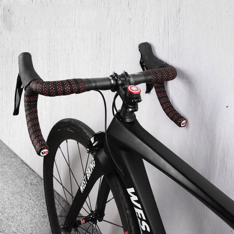 WEST BIKING Bicycle PU Non-Slip Handlebar Strap(Red)