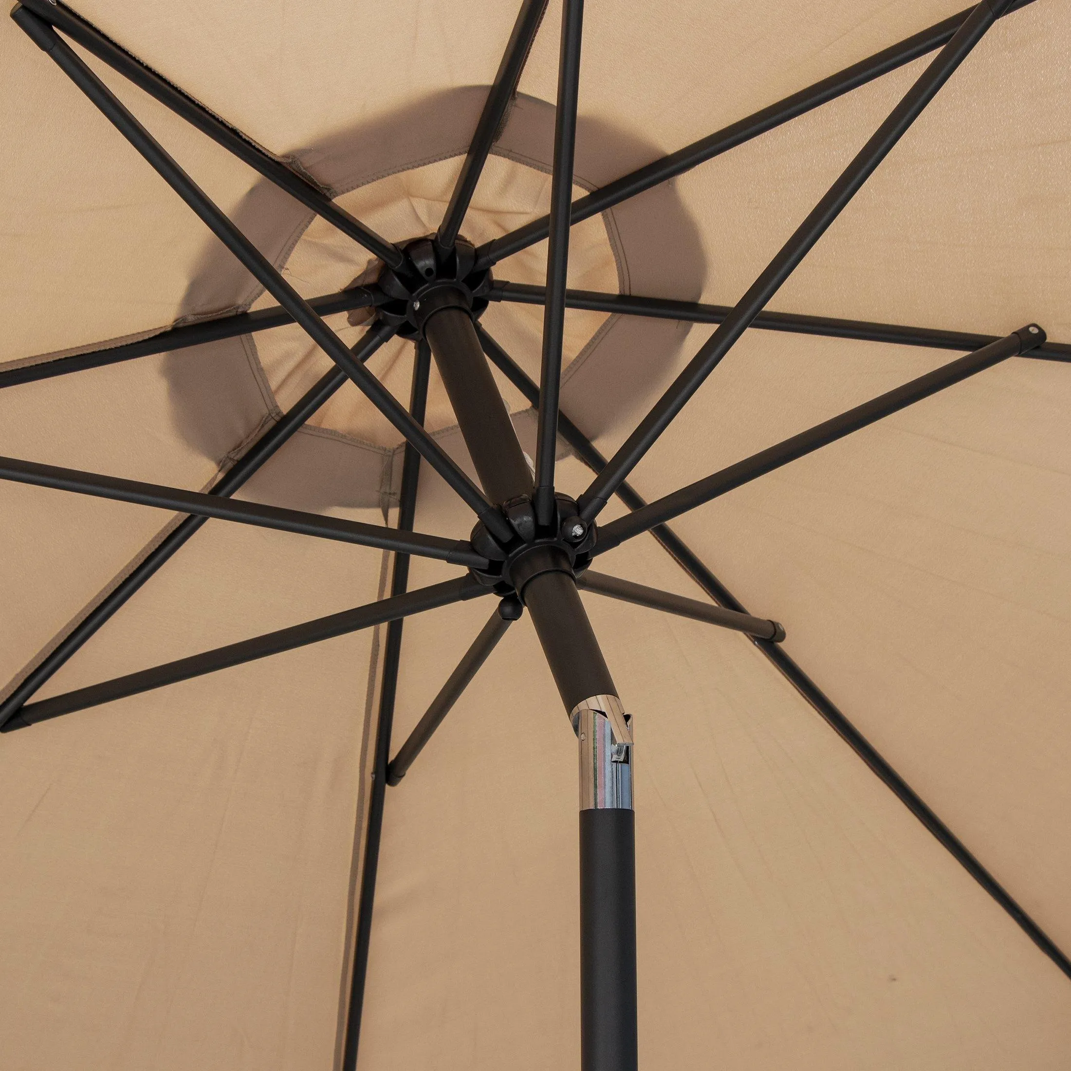 ZENY™ Patio Umbrella 9ft Outdoor Table Market Umbrella Sunshade with Push Button Tilt/Crank,8 Ribs